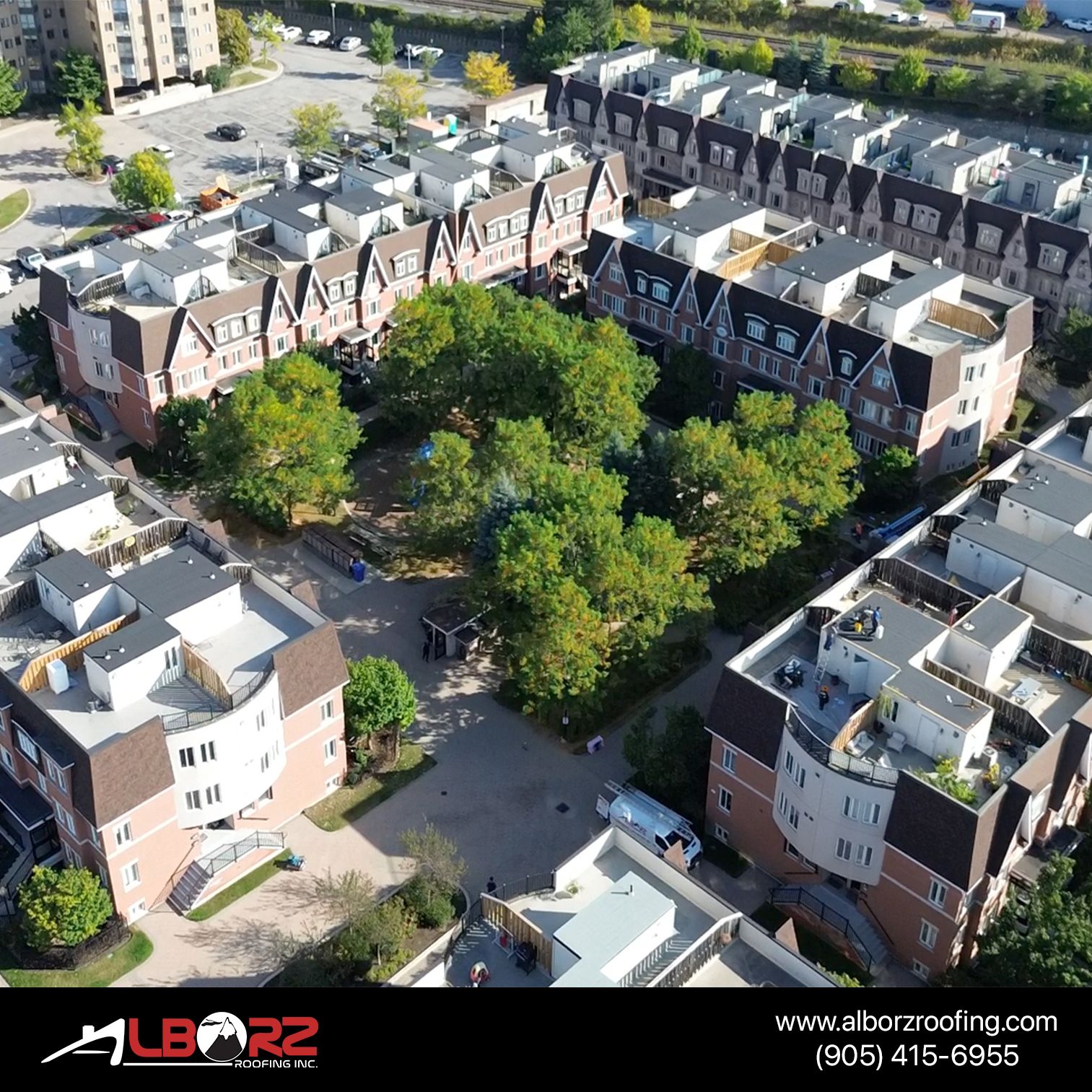Aerial view of rooftop