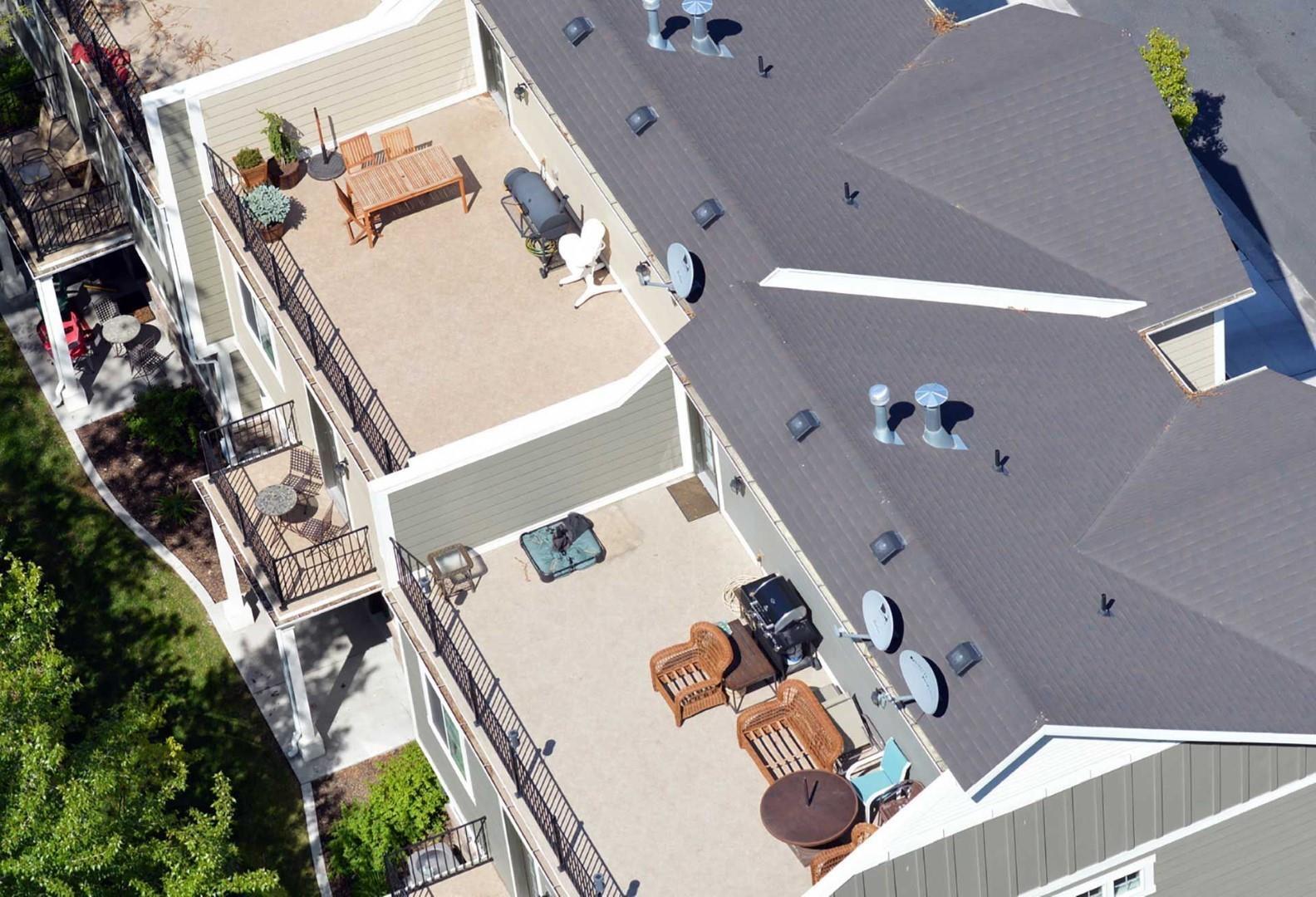 Aerial view of rooftop